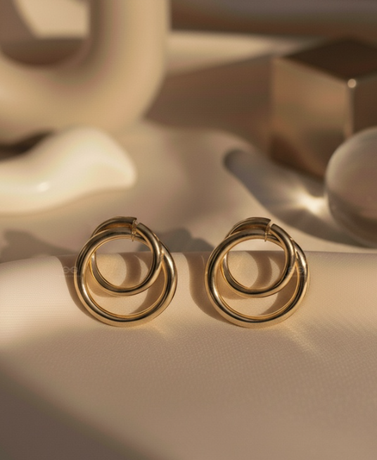 Anti tarnish Spiral earing