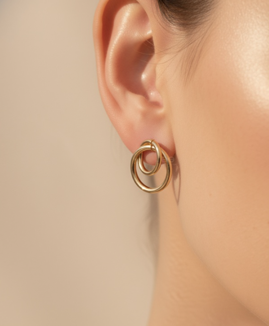 Anti tarnish Spiral earing