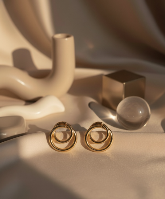 Anti tarnish Spiral earing