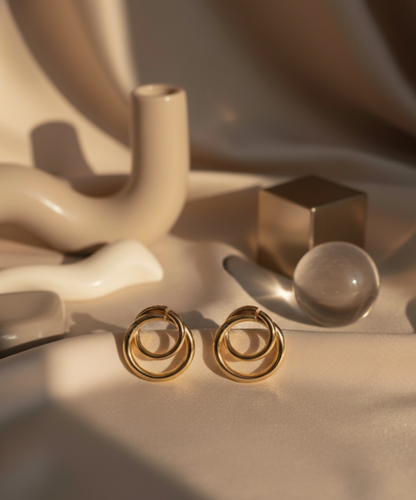 Anti tarnish Spiral earing