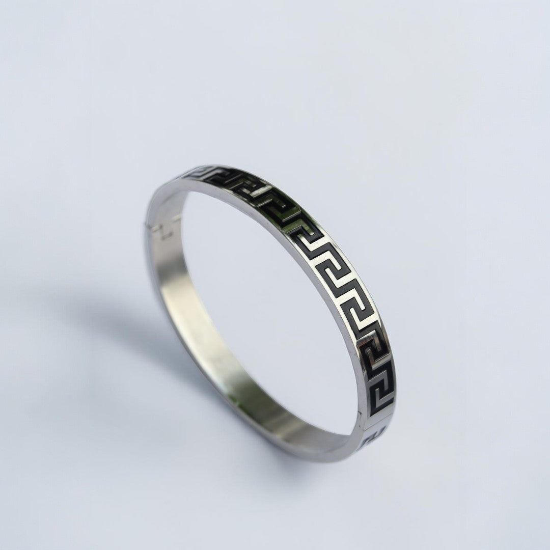 Silver Designer Kada Bracelet for Men | Stylish Designer Bracelet For Gen-Z Men