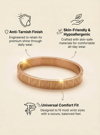 Golden designer Kada for Men | Stylish Gen-Z Men