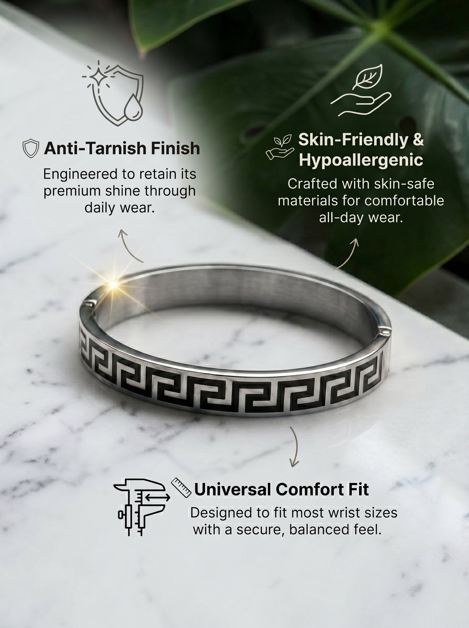 Silver Designer Kada Bracelet for Men | Stylish Designer Bracelet For Gen-Z Men